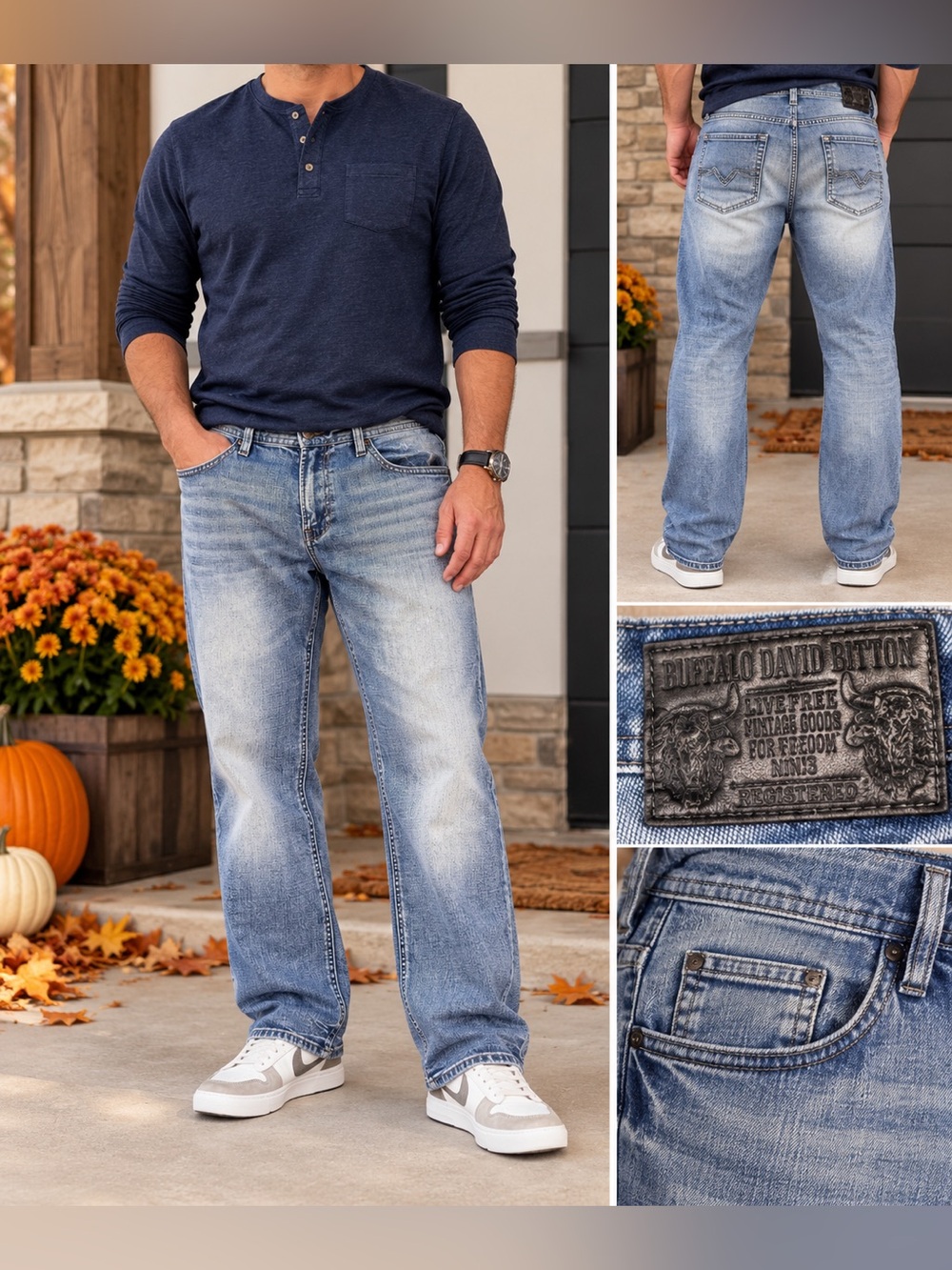 Buffalo David Bitton Driven-X Men’s Jeans 38x30 Relaxed Straight